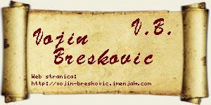 Vojin Brešković vizit kartica